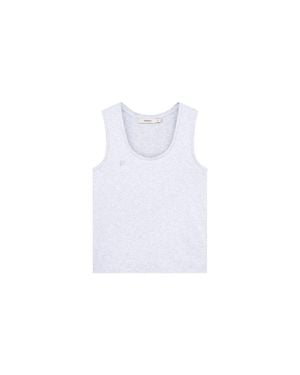 PANGAIA Cotton Tank Top— Marl - White
