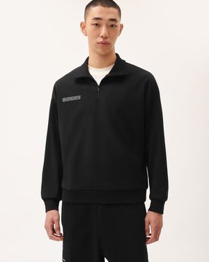 PANGAIA Dna Double Jersey Half Zip Sweatshirt - Black