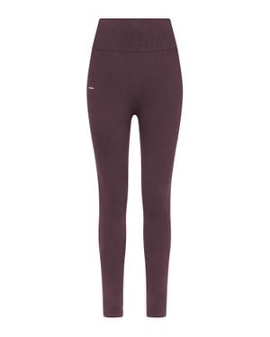 PANGAIA Cotton-Stretch Leggings—Chestnut - Purple