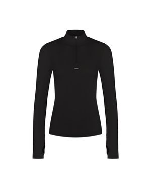 PANGAIA 99% Bio-Based Zipped Long Sleeve Top - Blue