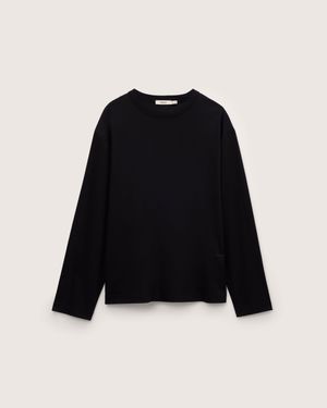 PANGAIA Long Sleeve Interlock T-Shirt - Black