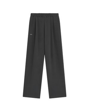 PANGAIA Double Jersey Pleated Trousers—Smoked - Grey