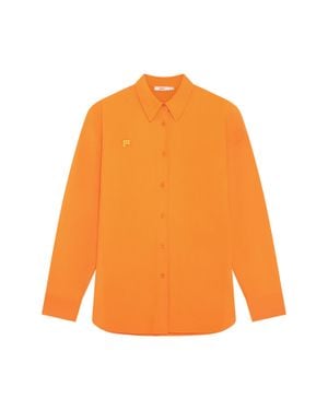 PANGAIA Cotton Poplin Overshirt—Saffron - Orange