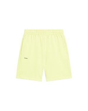 PANGAIA 365 Midweight Mid Length Shorts—Soft Lime - Yellow