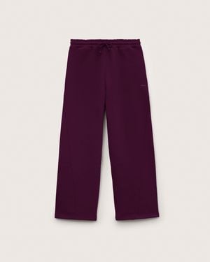 PANGAIA Heavyweight Drawstring Straight Leg Sweatpants—Nocturne Plum - Purple