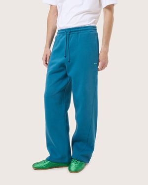 PANGAIA Heavyweight Drawstring Straight Leg Sweatpants—Crimson Echo - Blue