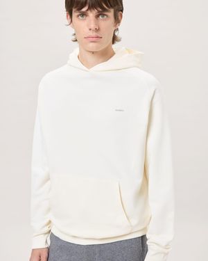 PANGAIA Midweight Logo Hoodie—Soft Void - White