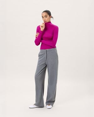 PANGAIA Wool Jersey Trousers— Marl - Pink