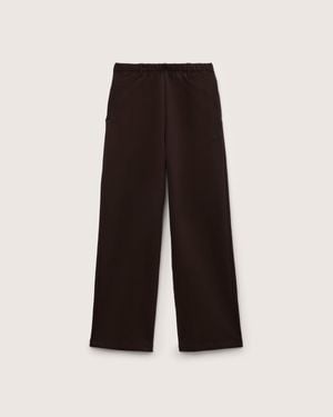 PANGAIA Midweight Straight Leg Logo Track Pants—Obsidian Core - White