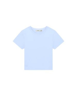 PANGAIA Cropped T-Shirt—Wildflower - Blue