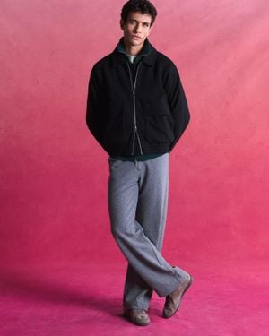 PANGAIA Wool Jersey Trousers— Marl - White