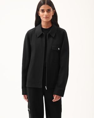 PANGAIA Dna Cotton Linen Harrington Jacket - Black