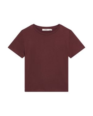 PANGAIA Cotton-Stretch Slim T-Shirt—Chestnut - Purple