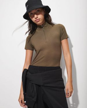 PANGAIA Plant-stretch Zipped Top - Green