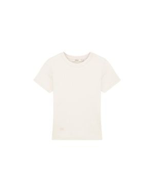 PANGAIA Rib T-Shirt—Bone - White