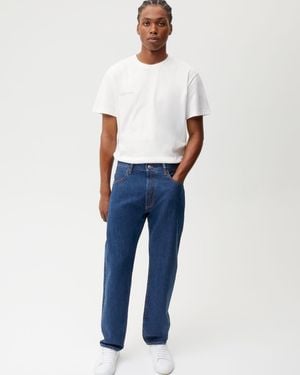 PANGAIA Mens Nettle Denim Straight Leg Jeans - Blue