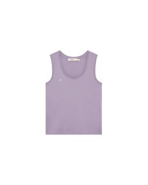 PANGAIA Cotton Tank Top—Dusty Mauve - Purple