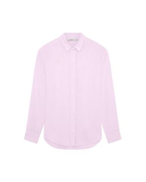 PANGAIA Linen Overshirt—Light Lilac - Pink