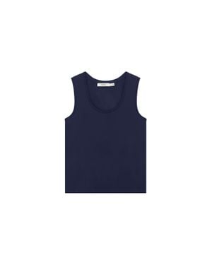 PANGAIA Cotton Tank Top—Midnight - Blue