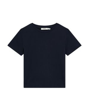 PANGAIA Cotton-Stretch Slim T-Shirt—Midnight - Blue