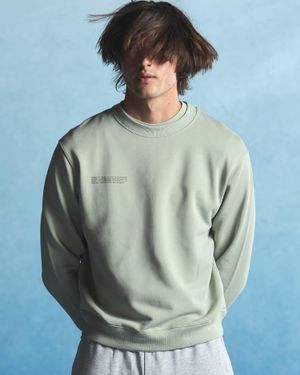 PANGAIA Midweight Sweatshirt—Iron Fade - White