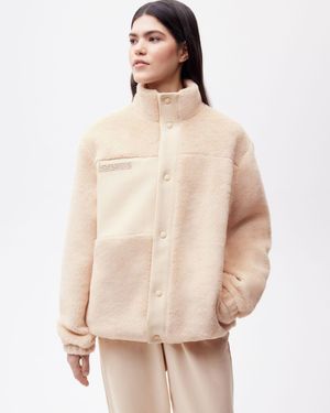 PANGAIA Archive Womens Recycled Wool Fleece Jacket - Natural