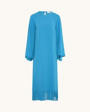 Racil Lee Kaftan With Fringes - Blue