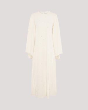 Racil Jackie Kaftan Dress With Crystals - White