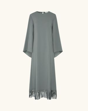 Racil Lee Kaftan With Fringes - Grey