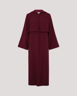 Racil Zendaya Dress Cape Set - Red