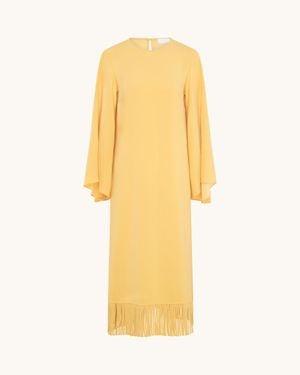 Racil Lee Kaftan With Fringes - Yellow
