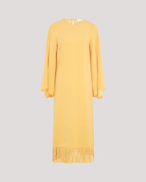 Racil Lee Kaftan With Fringes - Yellow
