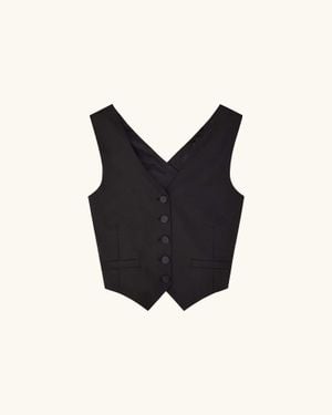 Racil Johnny Waistcoat - Black