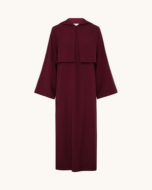 Racil Zendaya Dress & Cape Set - Red