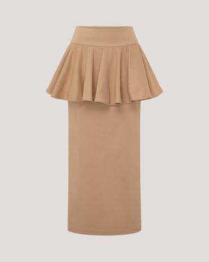 Racil Carine Peplum Skirt - Natural