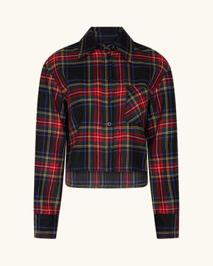 Racil Rox Cropped Shirt - Blue