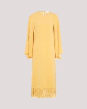 Racil Lee Kaftan With Fringes - Yellow