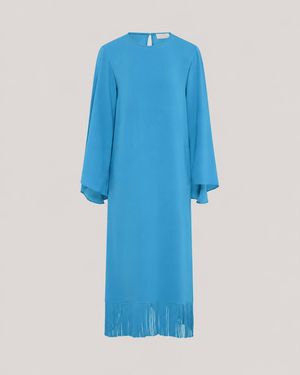 Racil Lee Kaftan With Fringes - Blue