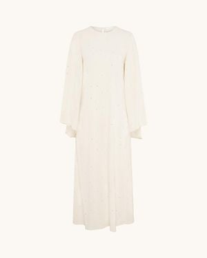 Racil Jackie Kaftan With Crystals - White