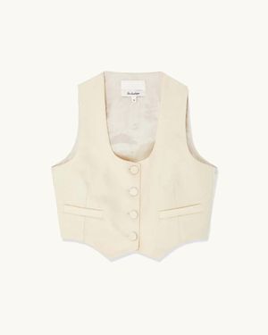 Racil Tony Waistcoat - White
