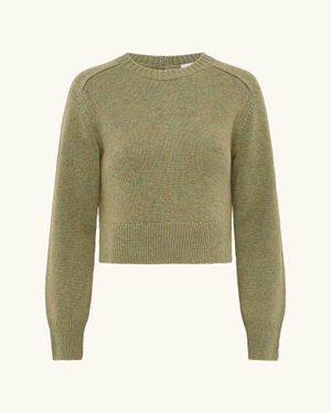 Racil Caro Cropped Jumper - Green