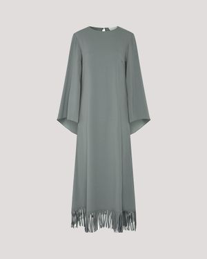 Racil Lee Kaftan With Fringes - Grey