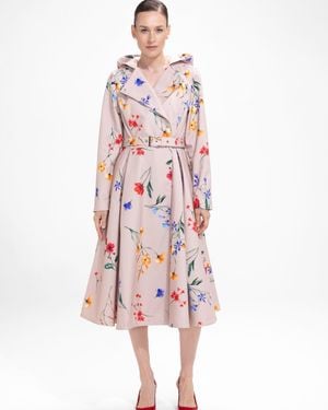 RainSisters Double Breasted Trench Coat - Pink