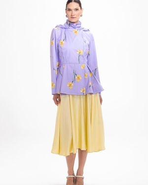 RainSisters Double Breasted Jacket With Detachable Hood - Blue