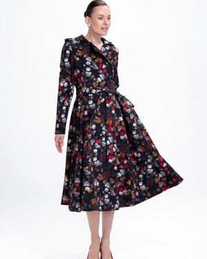 RainSisters Double Breasted Trench Coat - Blue