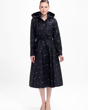 RainSisters Fit And Flare Coat With A-Line Skirt - Blue