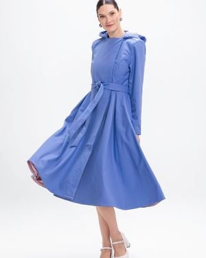 RainSisters Double Breasted Trench Coat - Blue
