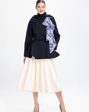 RainSisters Jacket With Detachable Hood And Bow - Blue
