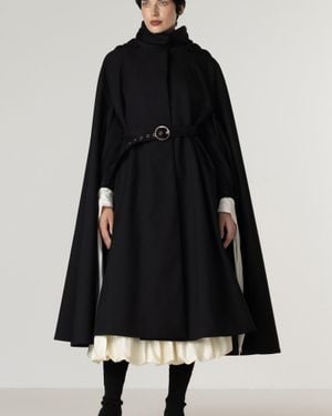 RainSisters Cape Coat - Black