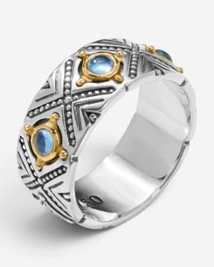 Konstantino Dome Sterling & 18K Spinel Band Ring Sz. 7 Dkj974-478-S7 - Metallic